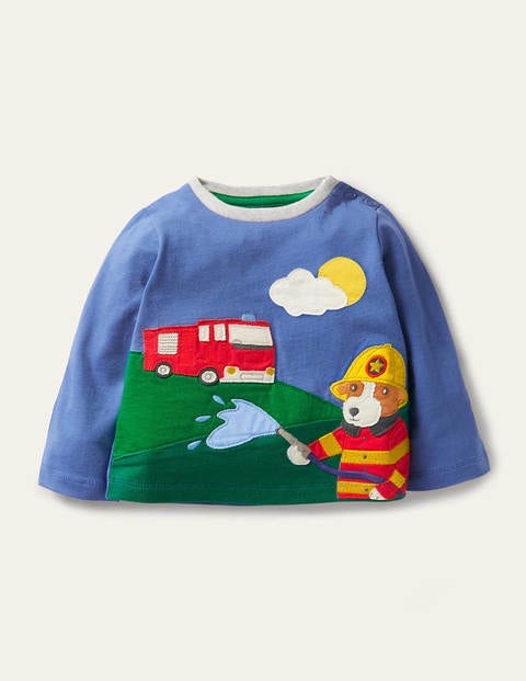 T-shirt à appliqué paysage - Sprout bleu élisabéthain T-shirt à appliqué paysage - Sprout bleu élisabéthain