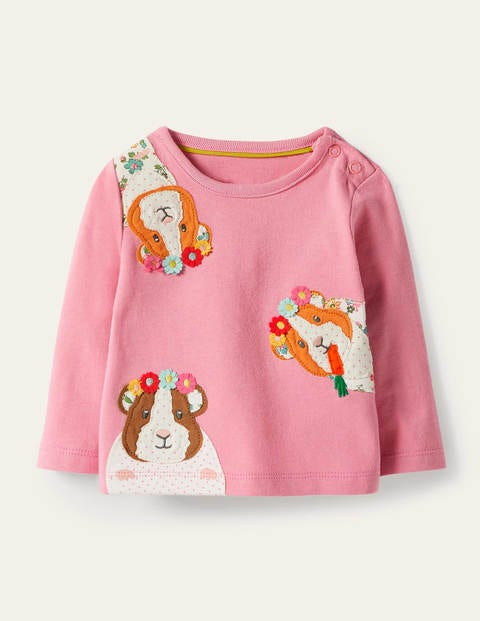 Guinea Pig Appliqué T-shirt - Formica Pink Guinea Pigs Guinea Pig Appliqué T-shirt - Formica Pink Guinea Pigs