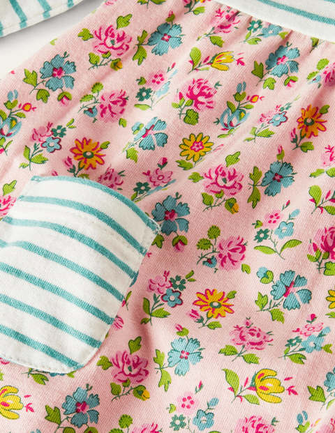 Jerseykleid mit Mustermix - Provence-Rosa, Blumenmuster Jerseykleid mit Mustermix - Provence-Rosa, Blumenmuster