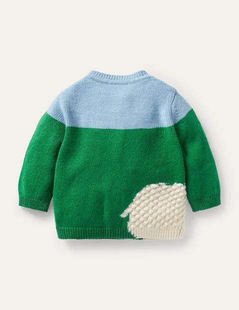 Fröhlicher Cardigan - Schottengrün, Schaf Fröhlicher Cardigan - Schottengrün, Schaf