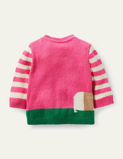 Animal Logo Cardigan - Bright Petal Pink Guinea Pigs Animal Logo Cardigan - Bright Petal Pink Guinea Pigs