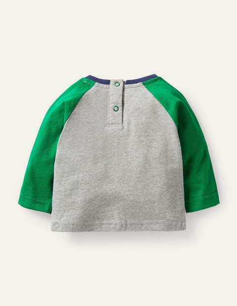 Gemustertes T-Shirt mit Zugmotiv - Grau Meliert, Zug Gemustertes T-Shirt mit Zugmotiv - Grau Meliert, Zug