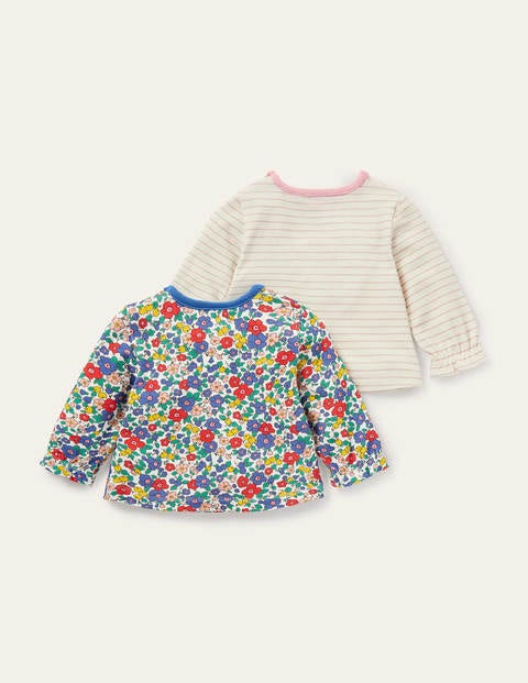 Twin Pack T-Shirts - Multi Apple Blossom Floral Twin Pack T-Shirts - Multi Apple Blossom Floral
