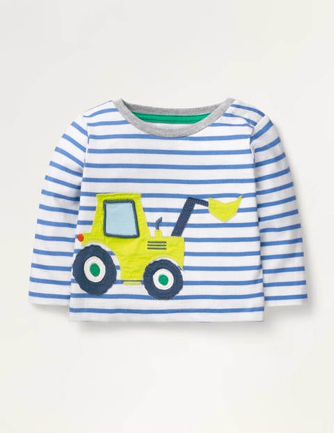 Big Appliqué T-shirt - White/Duke Blue Digger Big Appliqué T-shirt - White/Duke Blue Digger