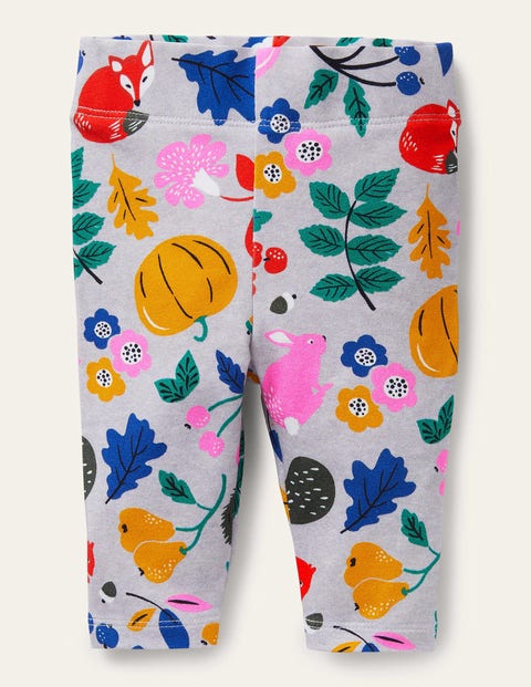 Baby Leggings - Grey Marl Forest Friends Baby Leggings - Grey Marl Forest Friends