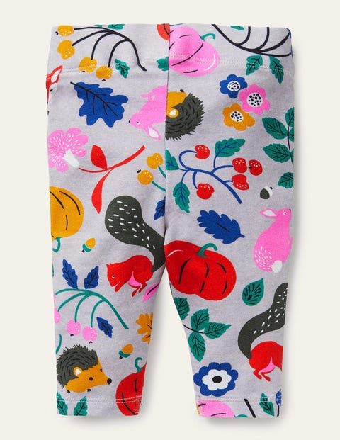 Baby Leggings - Grey Marl Forest Friends Baby Leggings - Grey Marl Forest Friends