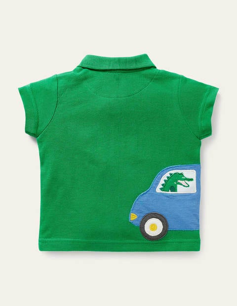 Fun Piqué Polo Shirt - Sapling Green Car Fun Piqué Polo Shirt - Sapling Green Car