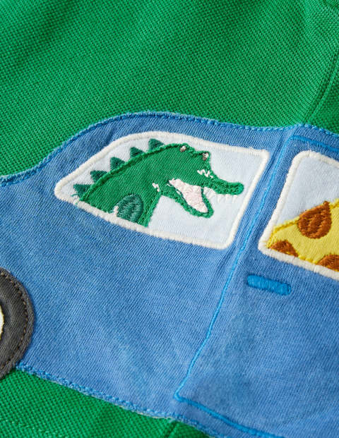Fun Piqué Polo Shirt - Sapling Green Car Fun Piqué Polo Shirt - Sapling Green Car