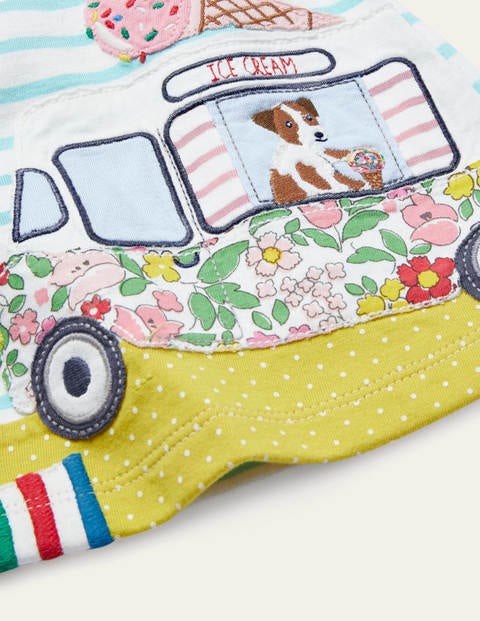 Appliqué Dress & Leggings Set - Ivory/Aqua Blue Truck Appliqué Dress & Leggings Set - Ivory/Aqua Blue Truck