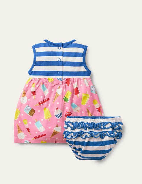 Printed Jersey Dress - Pink Lemonade Ice Creams Printed Jersey Dress - Pink Lemonade Ice Creams