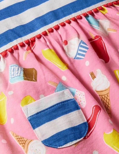 Printed Jersey Dress - Pink Lemonade Ice Creams Printed Jersey Dress - Pink Lemonade Ice Creams