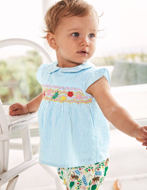 Woven Short Set - Ivory Mermaid Garden Woven Short Set - Ivory Mermaid Garden