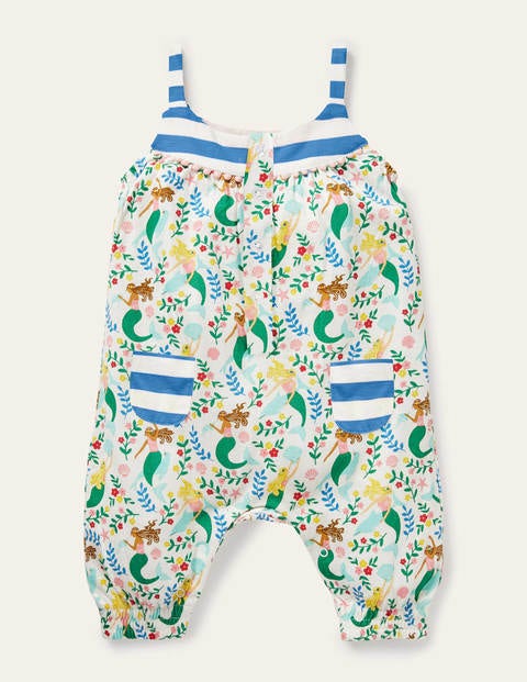 Jersey Hotchpotch Romper - Ivory Mermaid Garden Jersey Hotchpotch Romper - Ivory Mermaid Garden