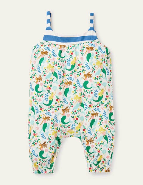 Jersey Hotchpotch Romper - Ivory Mermaid Garden Jersey Hotchpotch Romper - Ivory Mermaid Garden