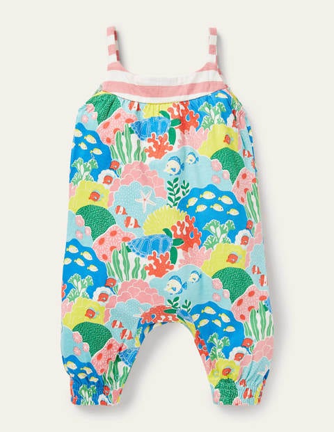 Jersey Hotchpotch Romper - Multi Coral Reef Jersey Hotchpotch Romper - Multi Coral Reef
