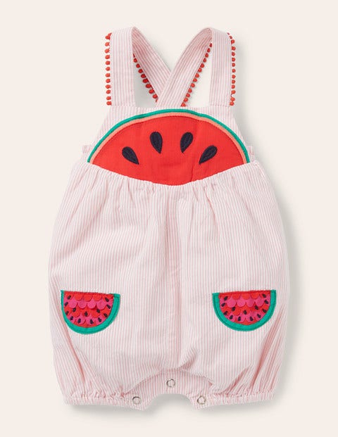 Fun Ticking Romper - Pink Lemonade Watermelons Fun Ticking Romper - Pink Lemonade Watermelons