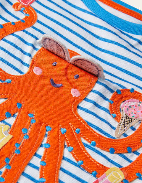 Animal Adventures Flap T-shirt - Ivory/Moroccan Blue Octopus Animal Adventures Flap T-shirt - Ivory/Moroccan Blue Octopus