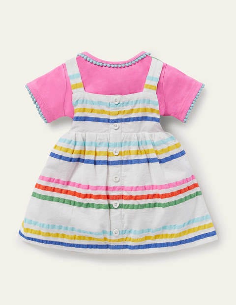 Woven Striped Pinnie Set - Multi Rainbow Woven Striped Pinnie Set - Multi Rainbow
