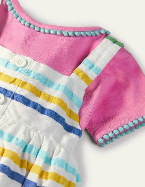 Woven Striped Pinnie Set - Multi Rainbow Woven Striped Pinnie Set - Multi Rainbow