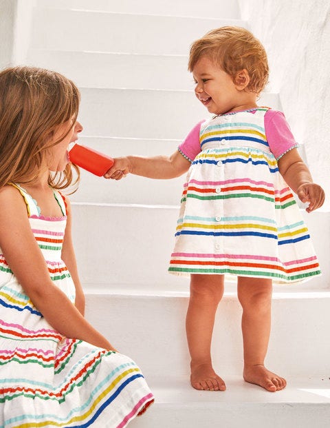 Woven Striped Pinnie Set - Multi Rainbow Woven Striped Pinnie Set - Multi Rainbow