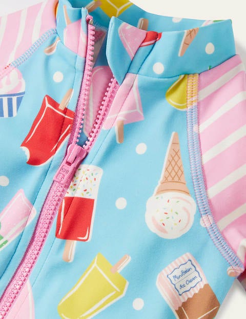 Combinaison de surf fun - Pois et glace aigue-marine Combinaison de surf fun - Pois et glace aigue-marine