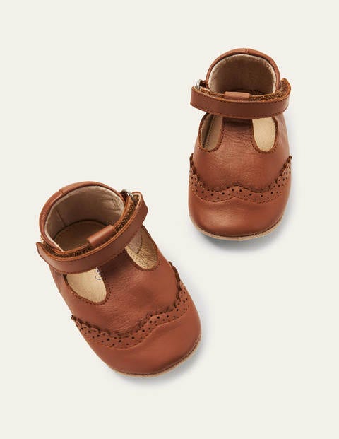 Leather Baby Shoes - Tan