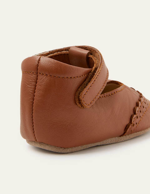 Leather Baby Shoes - Tan Leather Baby Shoes - Tan
