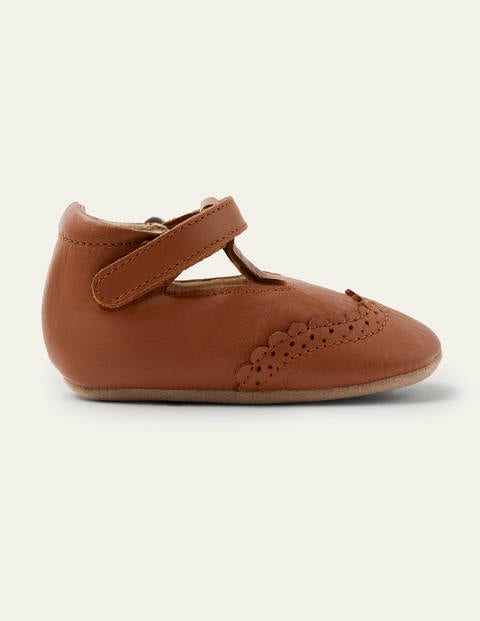 Leather Baby Shoes - Tan Leather Baby Shoes - Tan