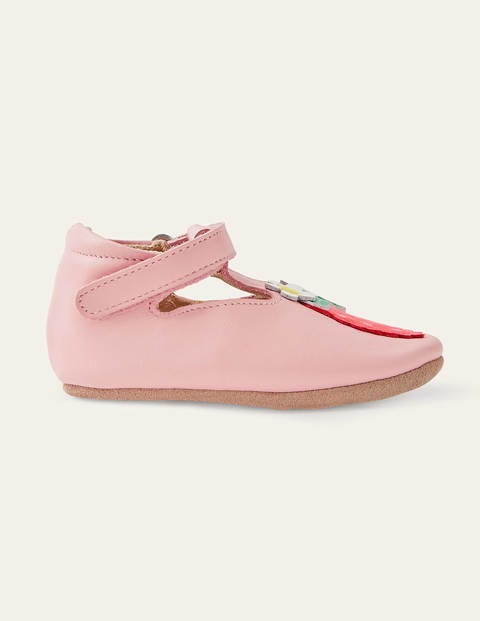 Fun Leather Baby Shoes - Boto Pink Strawberry Fun Leather Baby Shoes - Boto Pink Strawberry