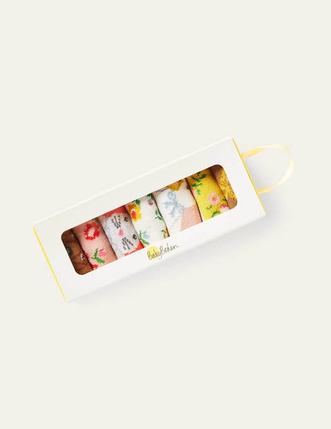 Sock Box 7 Pack - Florals/ Pets Sock Box 7 Pack - Florals/ Pets