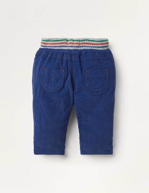 Rib Waist Lined Cord Trousers - Starboard Blue Rib Waist Lined Cord Trousers - Starboard Blue
