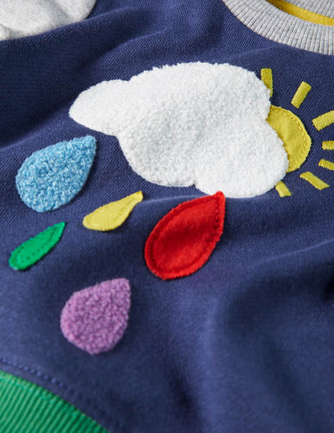 Gemütliches Sweatshirt - Segelblau, Wetterszene Gemütliches Sweatshirt - Segelblau, Wetterszene