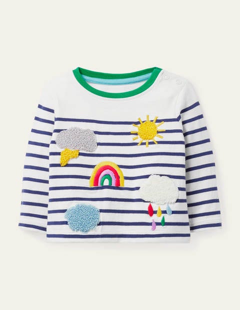 Bouclé Weather T-shirt - Ivory/Starboard