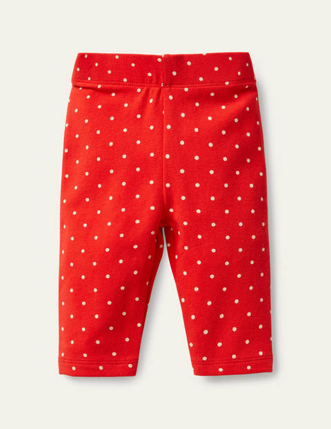 Boden Printed Leggings Strawberry Tart Pin Spot