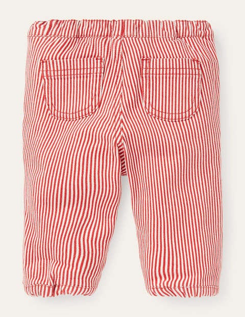 Cosy Lined Bottoms - Cherry Tomato Ticking Cosy Lined Bottoms - Cherry Tomato Ticking