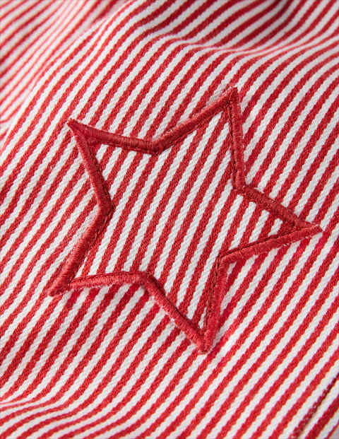 Cosy Lined Bottoms - Cherry Tomato Ticking Cosy Lined Bottoms - Cherry Tomato Ticking