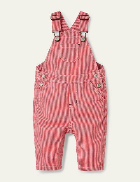 Classic Ticking Overalls - Cherry Tomato Ticking Classic Ticking Overalls - Cherry Tomato Ticking