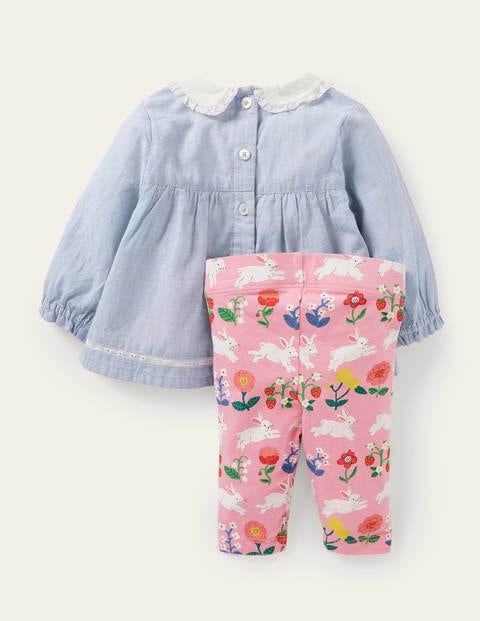 Woven Top & Leggings Set - Pink Lemonade Bunny Woven Top & Leggings Set - Pink Lemonade Bunny