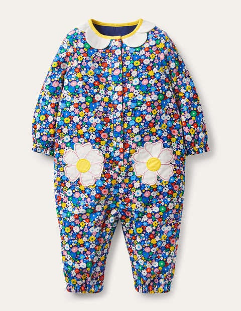 Floral Cord Romper - Multi Flower Patch Floral Cord Romper - Multi Flower Patch