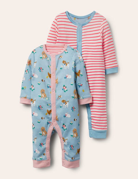 Twin Pack Rompers - Multi Floral Pets Twin Pack Rompers - Multi Floral Pets