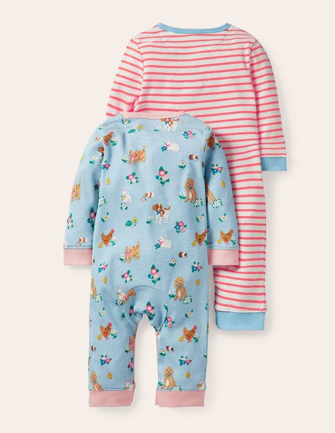Twin Pack Rompers - Multi Floral Pets Twin Pack Rompers - Multi Floral Pets