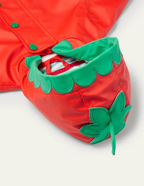 Shower-resistant Raincoat - Strawberry Tart Red Shower-resistant Raincoat - Strawberry Tart Red