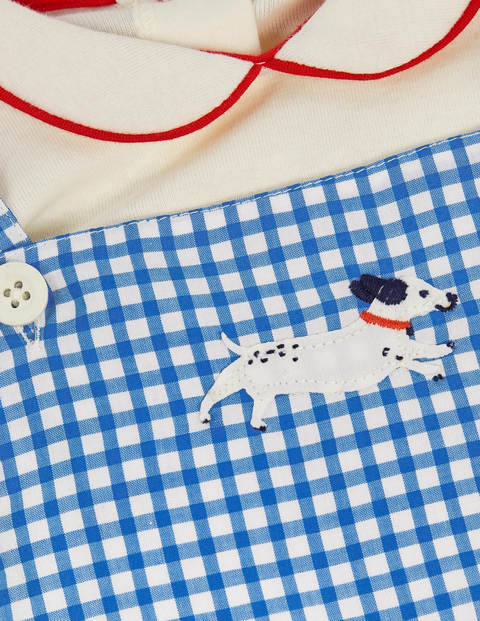 Gingham Dungaree Set - Elizabethan Blue Gingham Gingham Dungaree Set - Elizabethan Blue Gingham