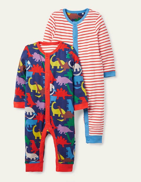 Jersey Twin Pack Rompers - Starboard Paintbox Dino Jersey Twin Pack Rompers - Starboard Paintbox Dino