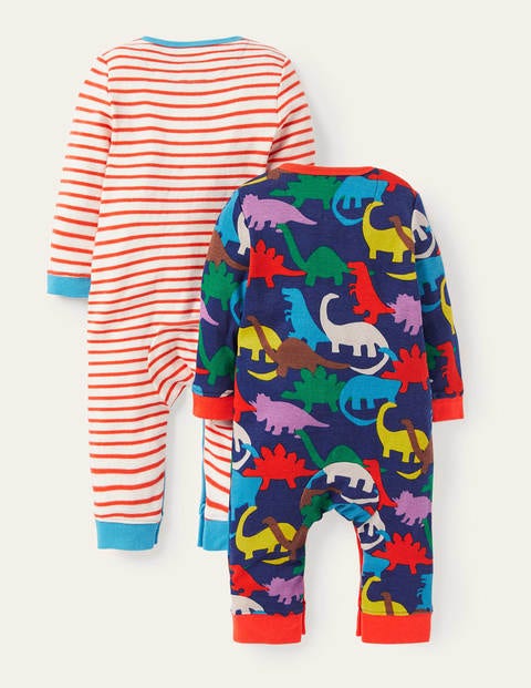 Jersey Twin Pack Rompers - Starboard Paintbox Dino Jersey Twin Pack Rompers - Starboard Paintbox Dino