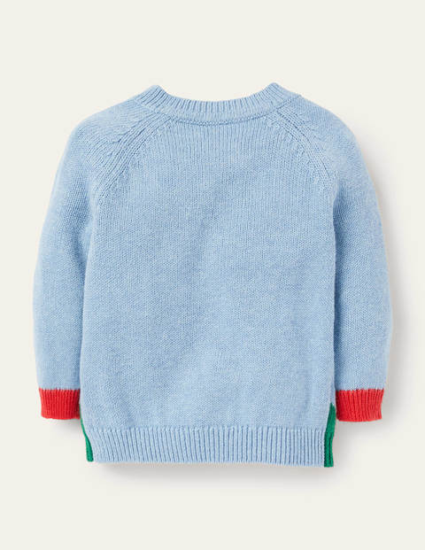 Tractor Logo Sweater - Surfboard Blue Marl Tractor Tractor Logo Sweater - Surfboard Blue Marl Tractor