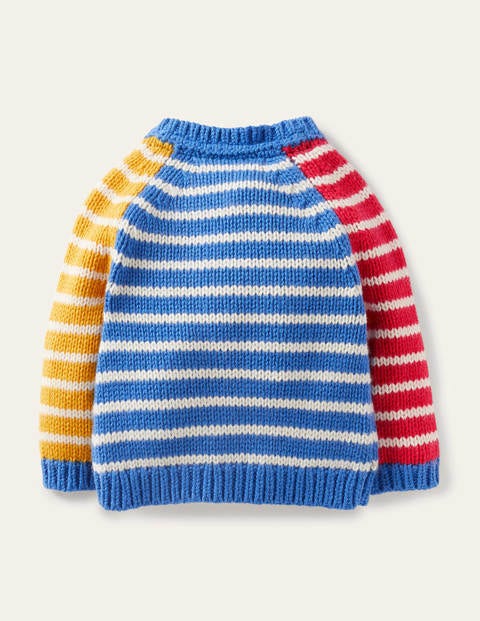 Stripy Hotchpotch Sweater - Elizabethan Blue Multi Stripy Hotchpotch Sweater - Elizabethan Blue Multi