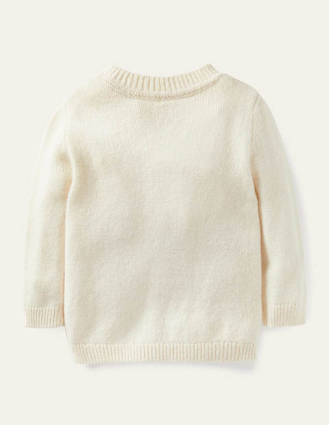 Crochet Detail Cardigan - Ecru Marl Animals Crochet Detail Cardigan - Ecru Marl Animals