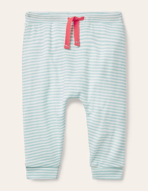 Organic Newborn Trousers - Frosted Blue/Ivory