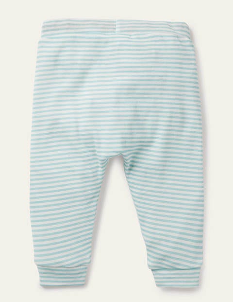 Organic Newborn Trousers - Frosted Blue/Ivory Organic Newborn Trousers - Frosted Blue/Ivory